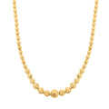 24K Yellow Gold Electroform 5mm Beaded Chain Necklace 20-21 Inches 35.65 Grams - Sticky add to cart bar
