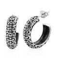 Bali Legacy Sterling Silver Hoop Earrings 5.50 Grams - Sticky add to cart bar