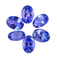 Premium Tanzanite Set of 6 (Ovl 7x5 mm) 4.00 ctw