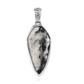 Artisan Crafted White Buffalo Solitaire Pendant in Sterling Silver 15.85 ctw - Sticky add to cart bar