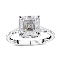 Luxoro 10K White Gold Moissanite Solitaire Ring (Size 5.0) 2.75 ctw