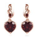 Mozambique Garnet Dangling Earrings in Vermeil Rose Gold Over Sterling Silver 3.00 ctw - Sticky add to cart bar