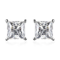 Moissanite Solitaire Stud Earrings in Platinum Over Sterling Silver 2.40 ctw - Sticky add to cart bar