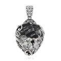 D'Joy Artisan Crafted White Buffalo Solitaire Pendant in Sterling Silver 37.90 ctw - Sticky add to cart bar
