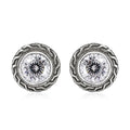 Bali Legacy 120 Facet Moissanite Stud Earrings in Sterling Silver 3.60 ctw - Sticky add to cart bar