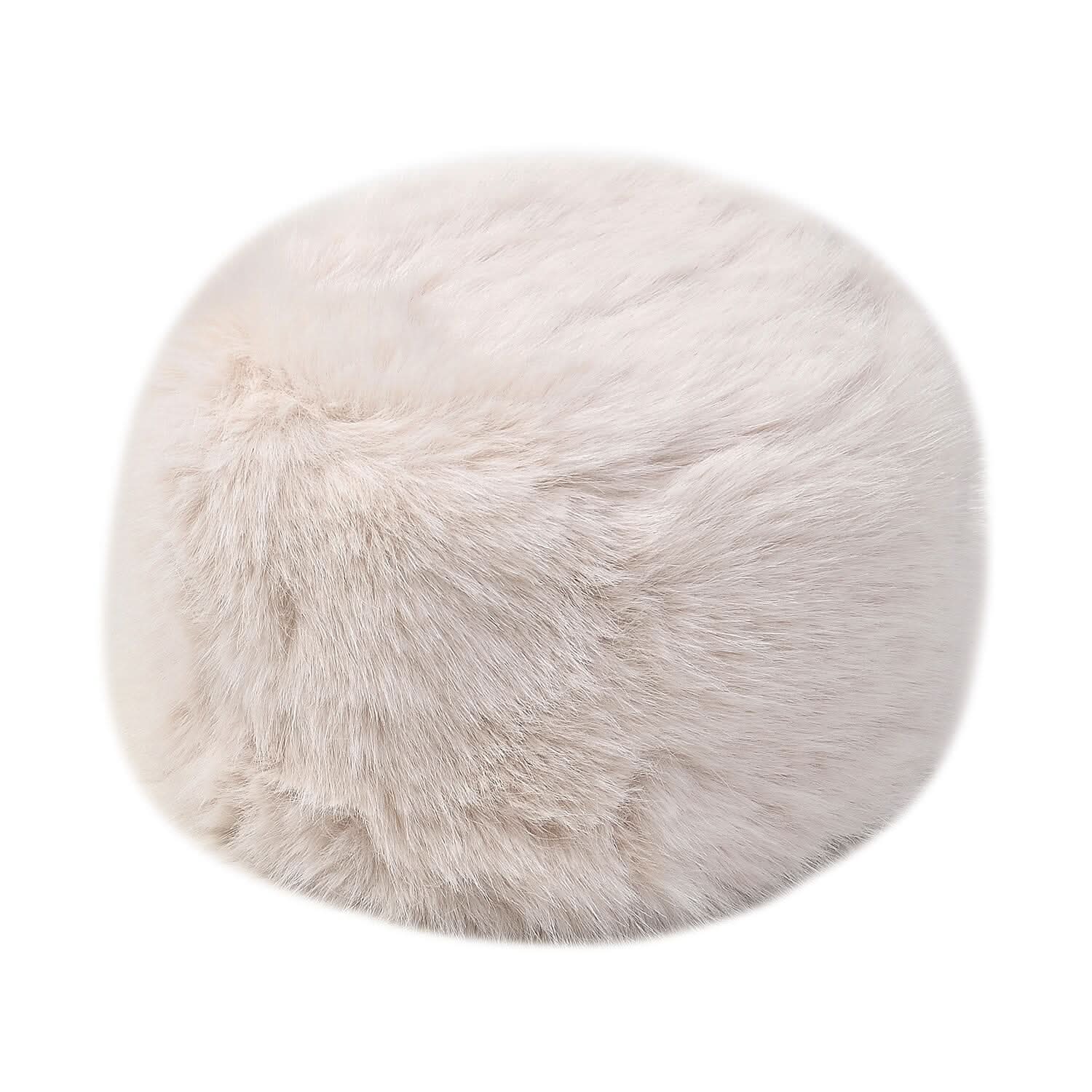 Beige Faux Fur Hat - (22.84")