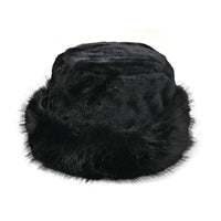 Black Faux Fur Hat - (22.84")