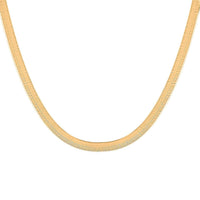 14K Yellow Gold 5mm Herringbone Necklace 20 Inches 9.30 Grams