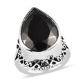 Artisan Crafted Elite Shungite Solitaire Ring in Sterling Silver 7.00 ctw - Sticky add to cart bar