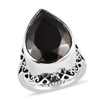 Artisan Crafted Elite Shungite Solitaire Ring in Sterling Silver 7.00 ctw