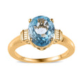 Solitaire Ring in Vermeil Yellow Gold Over Sterling Silver (Size 6.0) - Sticky add to cart bar