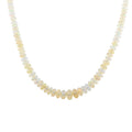 Certified & Appraised Iliana 18K Yellow Gold AAAA Ethiopian Welo Opal Graduated Single Strand Beaded Necklace 18 Inches 90.00 ctw - Sticky add to cart bar