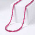 Certified and Appraised Iliana 18K Yellow Gold AAAA Ouro Fino Rubellite Graduated Single Strand Beaded Necklace 18 Inches 75.00 ctw - Sticky add to cart bar