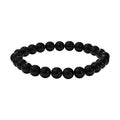 Black Agate Beaded Stretch Bracelet  90.00 ctw - Sticky add to cart bar