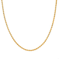 24K Yellow Gold Electroform Link Chain Necklace 20 Inches 6.10 Grams