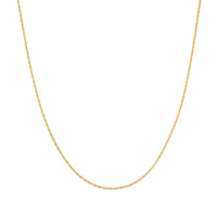 24K Yellow Gold Rope Chain Necklace 18 Inches 2.50 Grams