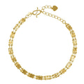 24K Yellow Gold Electroform Link Chain Bracelet (6.5-8In) 5.20 Grams - Sticky add to cart bar