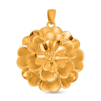Electroform Floral Pendant in 24K Yellow Gold 4.65 Grams