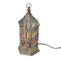 Gold Color Multi Color Acrylic Table Lamp (E26 Holder) (7.09"x7.09"x17.72") - Sticky add to cart bar