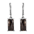 Matrix Silver Shungite 3.75 ctw Lever Back Earrings in Stainless Steel - Sticky add to cart bar