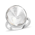 Polki Moissanite Solitaire Ring in Platinum Over Sterling Silver 2.00 ctw - Sticky add to cart bar