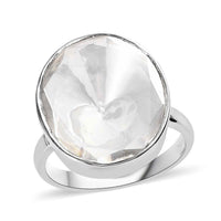 Polki Moissanite Solitaire Ring in Platinum Over Sterling Silver 2.00 ctw