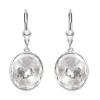 Polki Moissanite Solitaire Stud Earrings in Platinum Over Sterling Silver