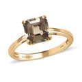 Luxoro 10K Yellow Gold Asscher Cut AAA Turkizite Solitaire Ring 2.00 ctw - Sticky add to cart bar