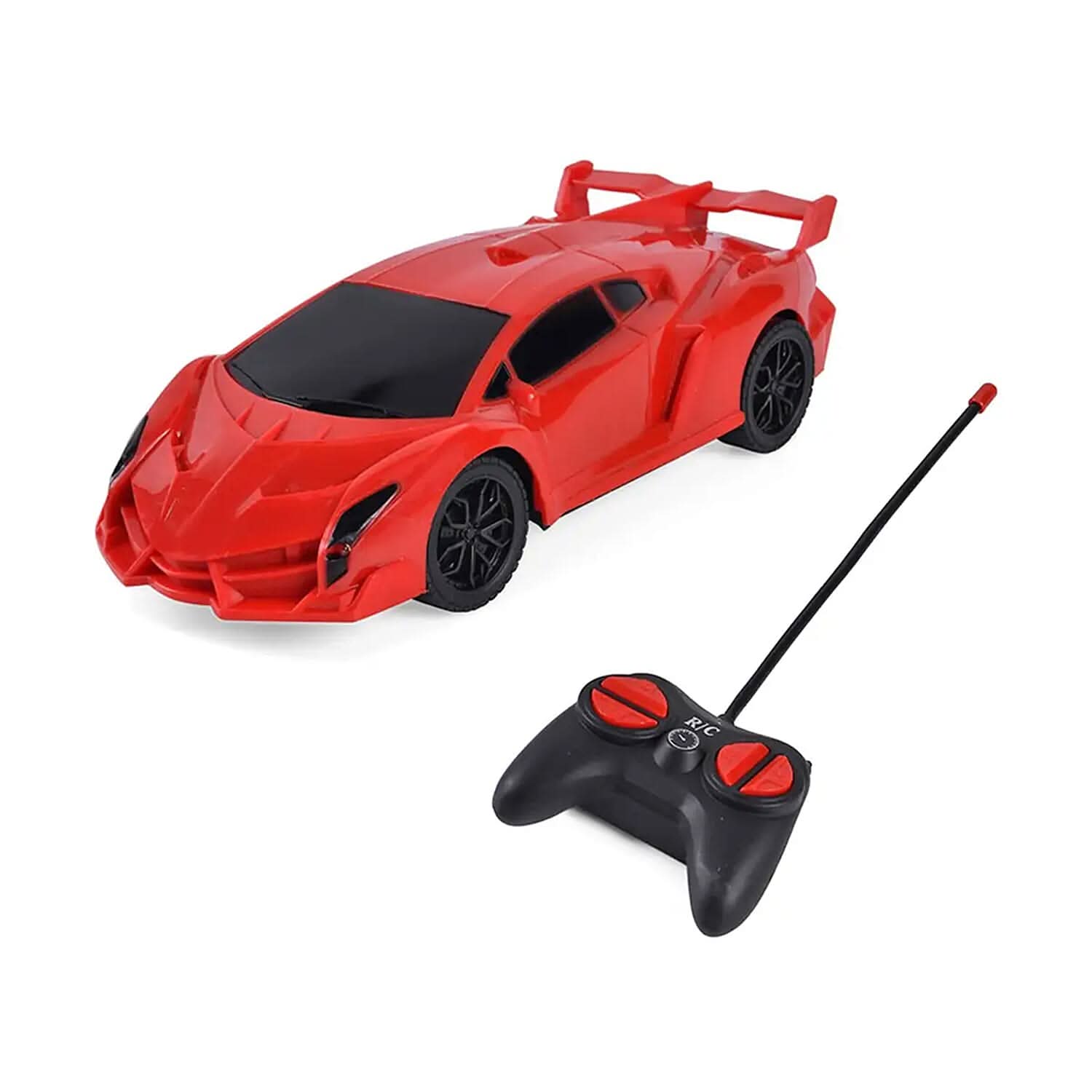 Red 4 Channels Toy Car with LED Light (3xAA for Car, 2xAA for controller Not Included)