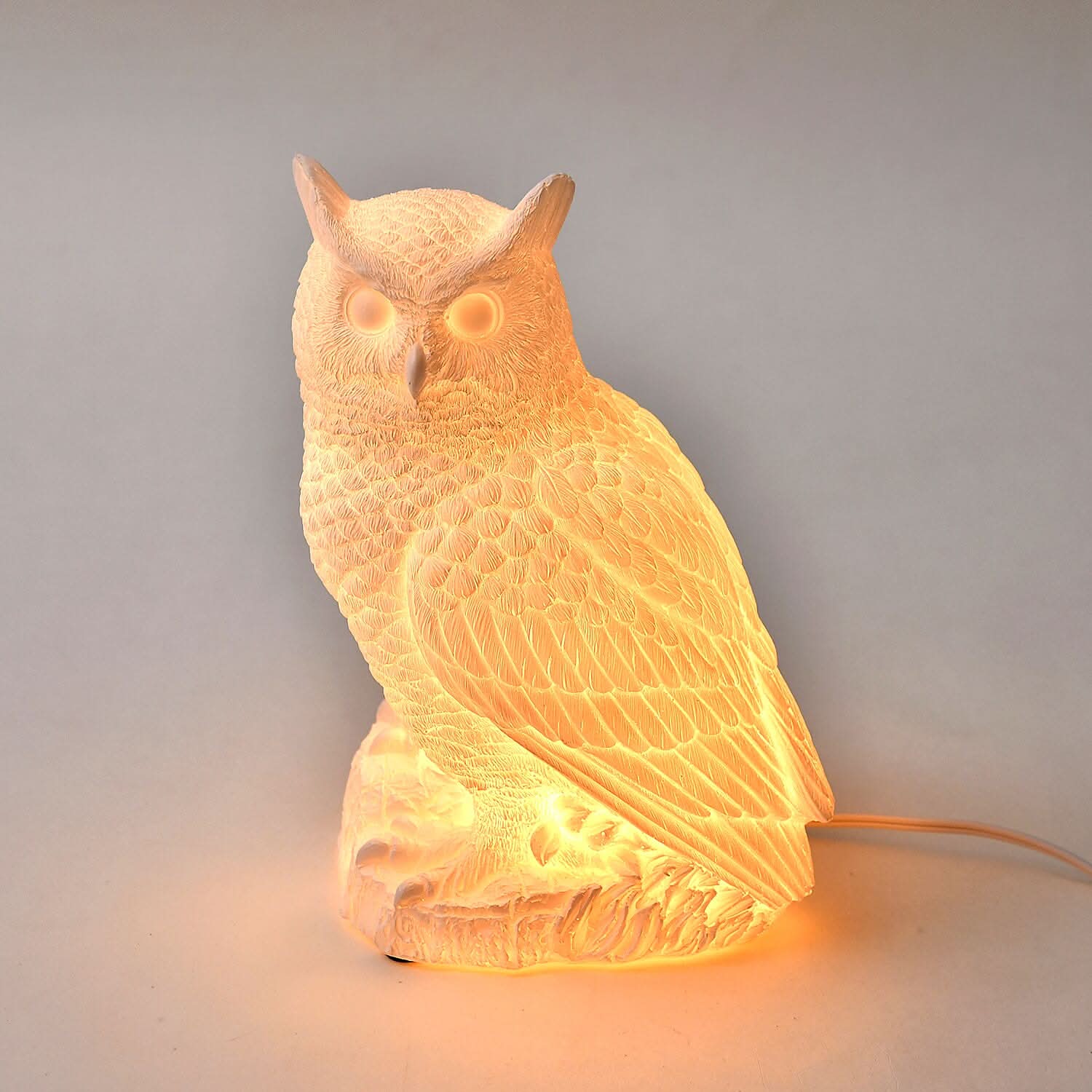 Polyresin Owl Shape Lamp (6.49"x5.31"x9.17")