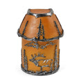 Polyresin Hut Shape Abstract Printed Pattern Lamp (5.70"x3.85"x7.65") - Sticky add to cart bar