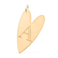 Italian 10K Yellow Gold Initial A Heart Pendant - Sticky add to cart bar