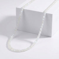 Certified & Appraised Iliana 18K Yellow Gold AAA Rainbow Moonstone Beaded Necklace 18 Inches 105.00 ctw