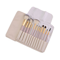 Cream 12pcs Make up Brush Set with Storage Bag
