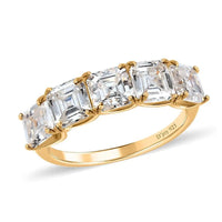 Moissanite Solitaire Ring in Vermeil Yellow Gold Over Sterling Silver (Size 10.0) 3.20 ctw