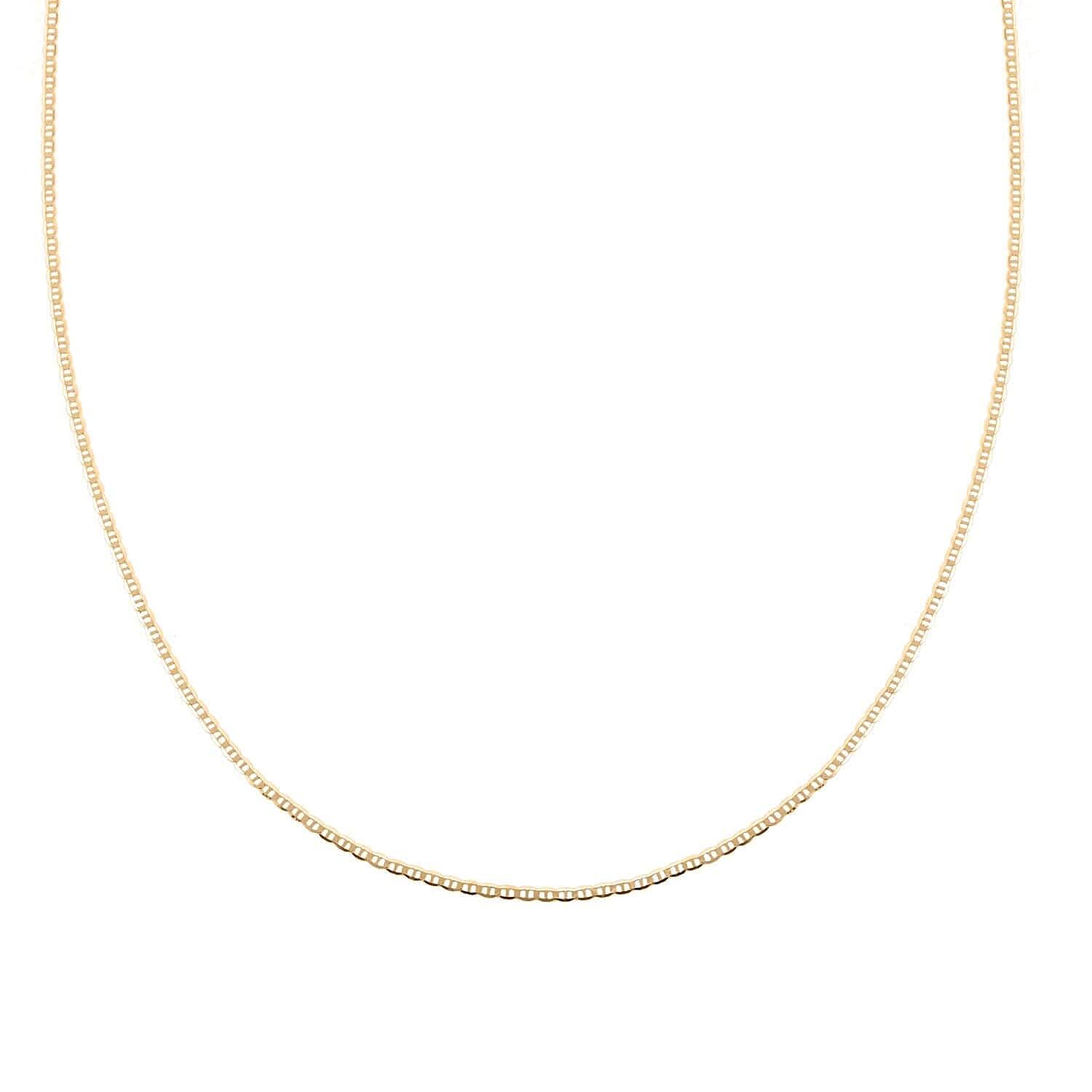 10K Yellow Gold Anchor Link Chain Necklace 18 Inches 1.2 Grams