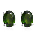 Chrome Diopside Solitaire Stud Earrings in Platinum Over Sterling Silver 1.65 ctw - Sticky add to cart bar
