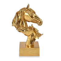 Polyresin Horse Statue Decoration - Gold (10.62"x6.50"x17.52")