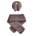 Brown 2pcs Faux Fur Earmuff (5.50"x8.65") and Scarf (3.93"x31.50") - Sticky add to cart bar