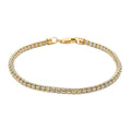 10K White and Yellow Gold 3mm Ice Chain Bracelet (7.00 In) 6 Grams - Sticky add to cart bar