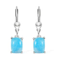 Larimar Lever Back Earrings in Platinum Over Sterling Silver 3.50 ctw - Sticky add to cart bar
