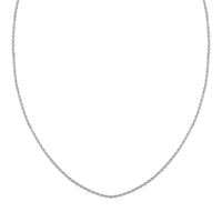 Italian Rhodium Over Sterling Silver Brillantina Necklace (18 Inches) (2 g)
