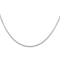 Italian Sterling Silver Round Box Necklace 18 Inches 3.60 Grams