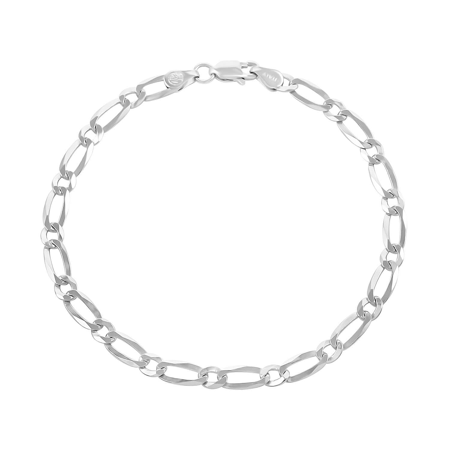 Italian Sterling Silver Link Bracelet (8.00 In) 4.40 Grams
