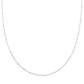 Italian Rhodium Over Sterling Silver Curb Necklace 18 Inches 1.50 Grams - Sticky add to cart bar