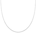 Italian Rhodium Over Sterling Silver Rolo Necklace 18 Inches 0.80 Grams - Sticky add to cart bar