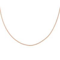 Made in Italy Italian 14K Rose Gold Over Sterling Silver Curb Super Flat Necklace 18 Inches 5.40 Grams