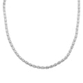 Italian Rhodium Over Sterling Silver Barrel Galaxy Necklace 20 Inches 18.60 Grams - Sticky add to cart bar