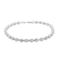 Italian Rhodium Over Sterling Silver Chicco Chain Bracelet (7.50 In) (4.30 g) - Sticky add to cart bar