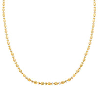 Italian 14K YG and WG Over Sterling Silver Saturno Necklace 20 Inches 13.50 Grams